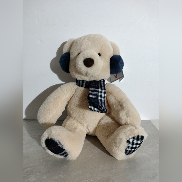 Aurora World Holiday Tartan Collection Nick the Bear 12" Stuffed Animal Plush - Picture 1 of 8